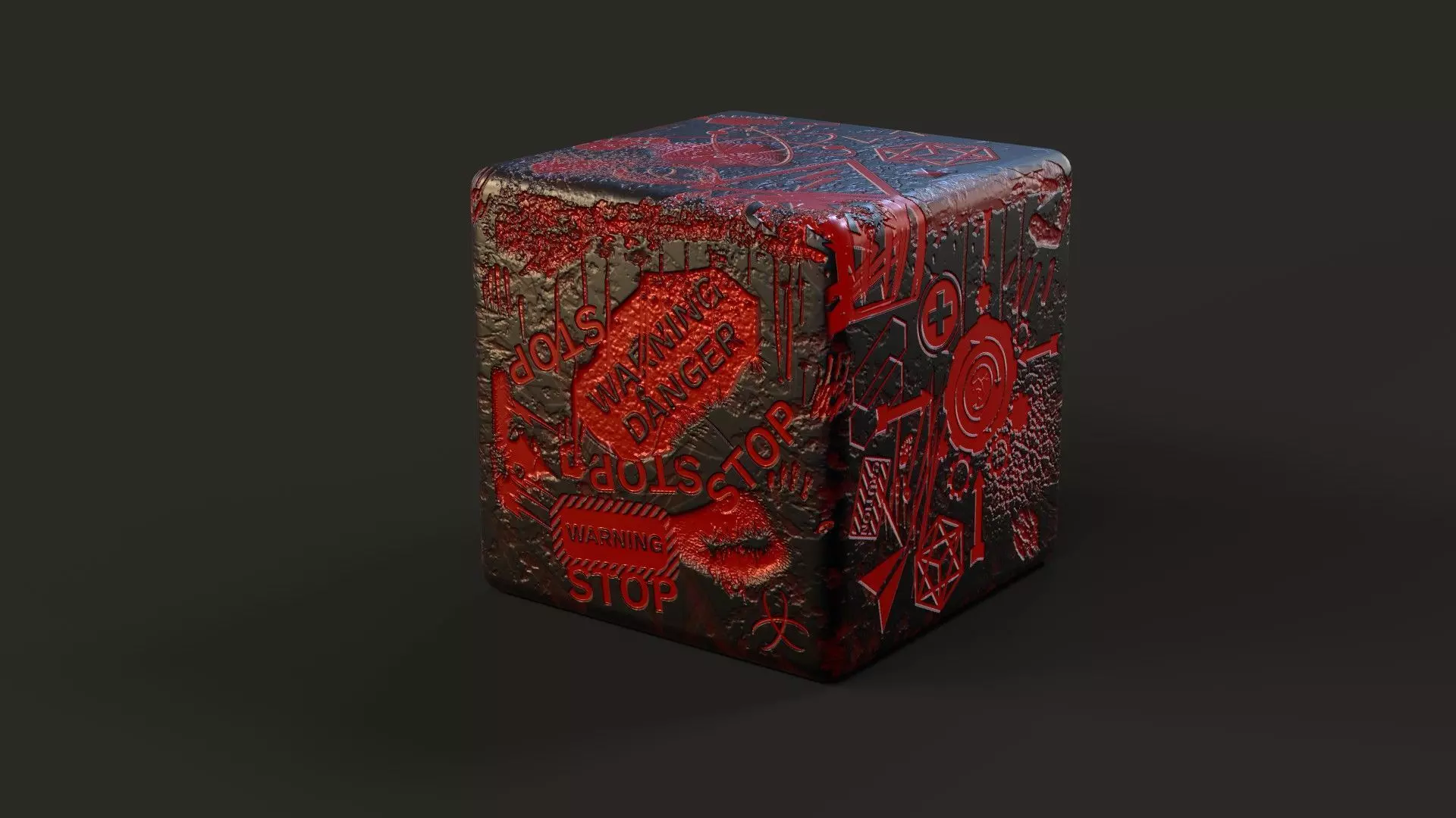 Horror Mysterious Box Dark Grunge PBR 3D Model Low-poly 3D model_6