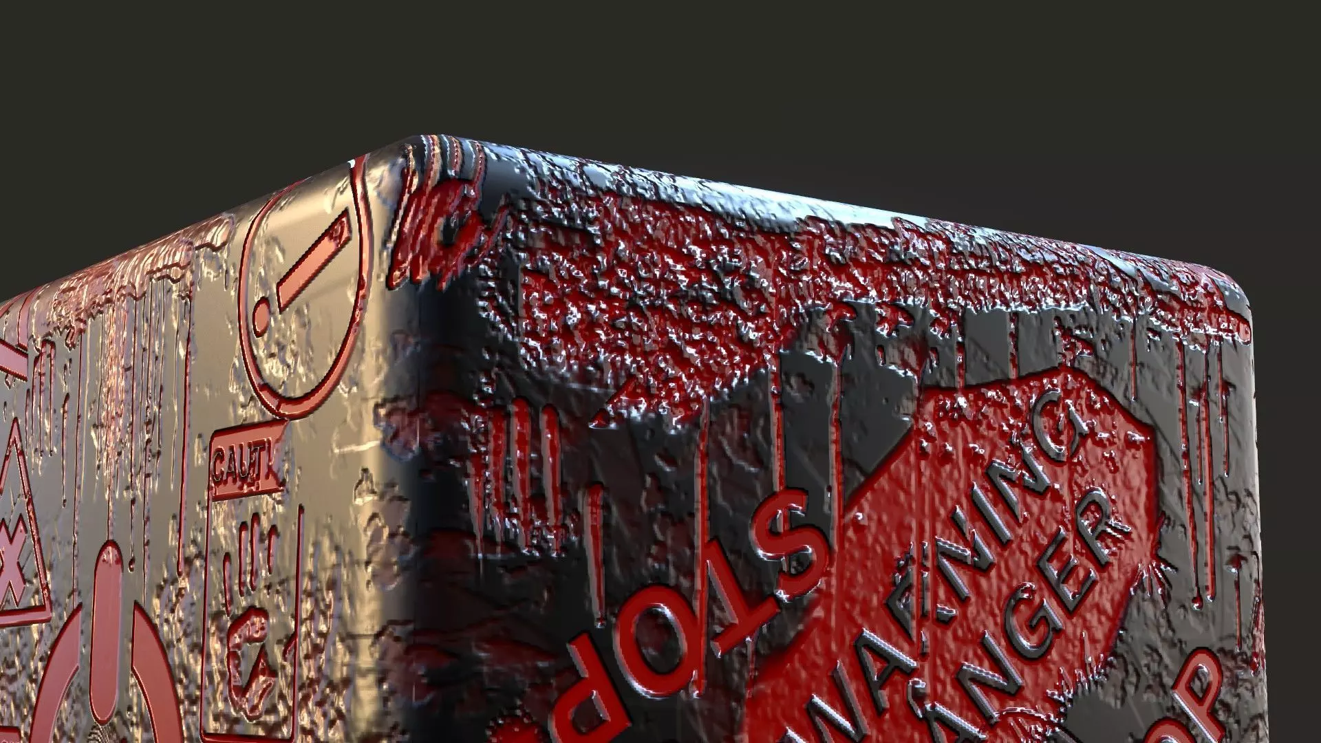 Horror Mysterious Box Dark Grunge PBR 3D Model Low-poly 3D model_2