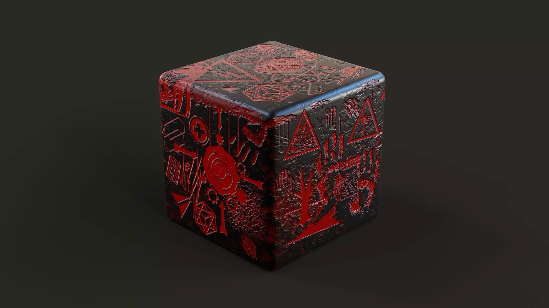 Horror Mysterious Box Dark Grunge PBR 3D Model Low-poly 3D model_7