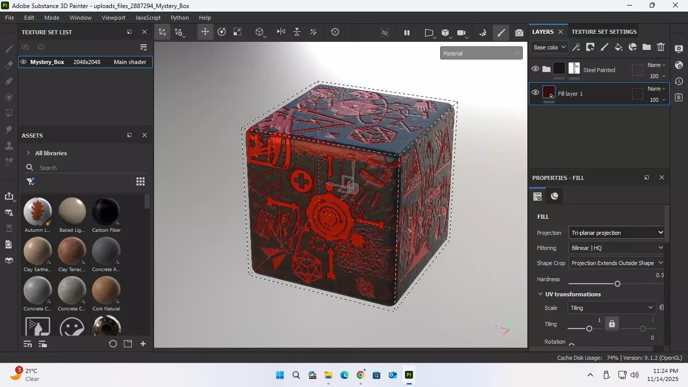 Horror Mysterious Box Dark Grunge PBR 3D Model Low-poly 3D model_20