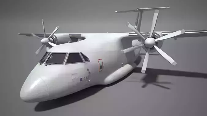 IL-112 airplane with propellers