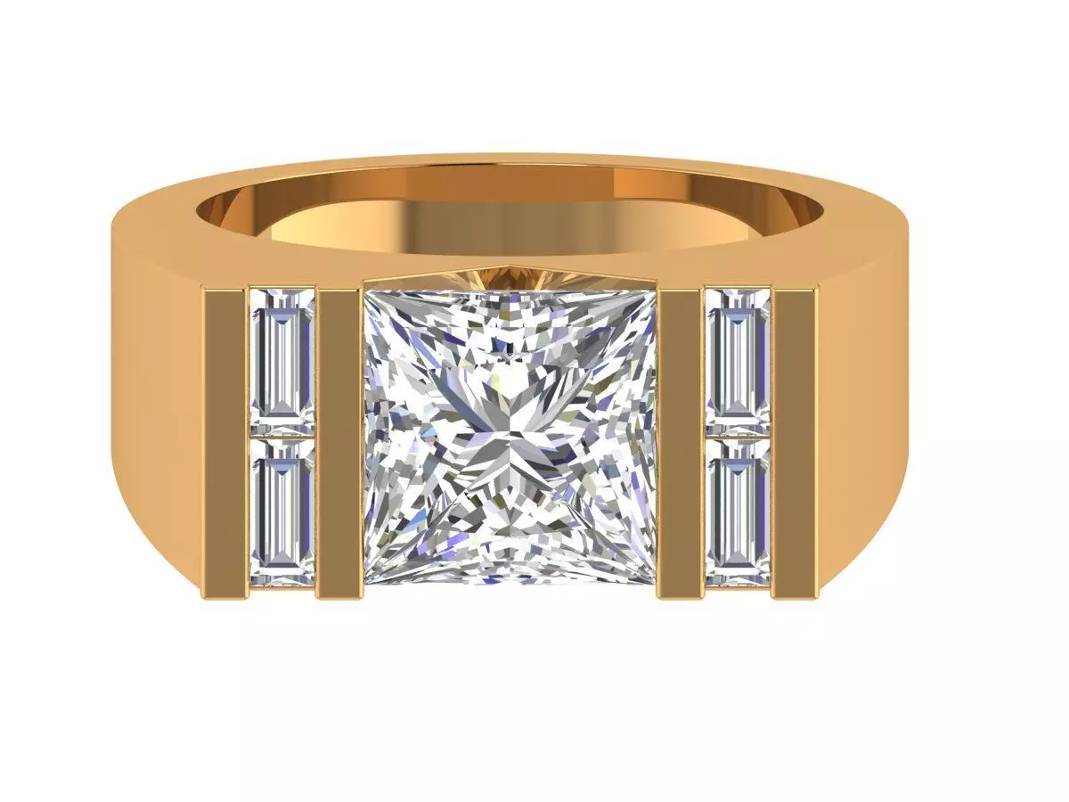 Princess Budget Gents Ring 3D print model