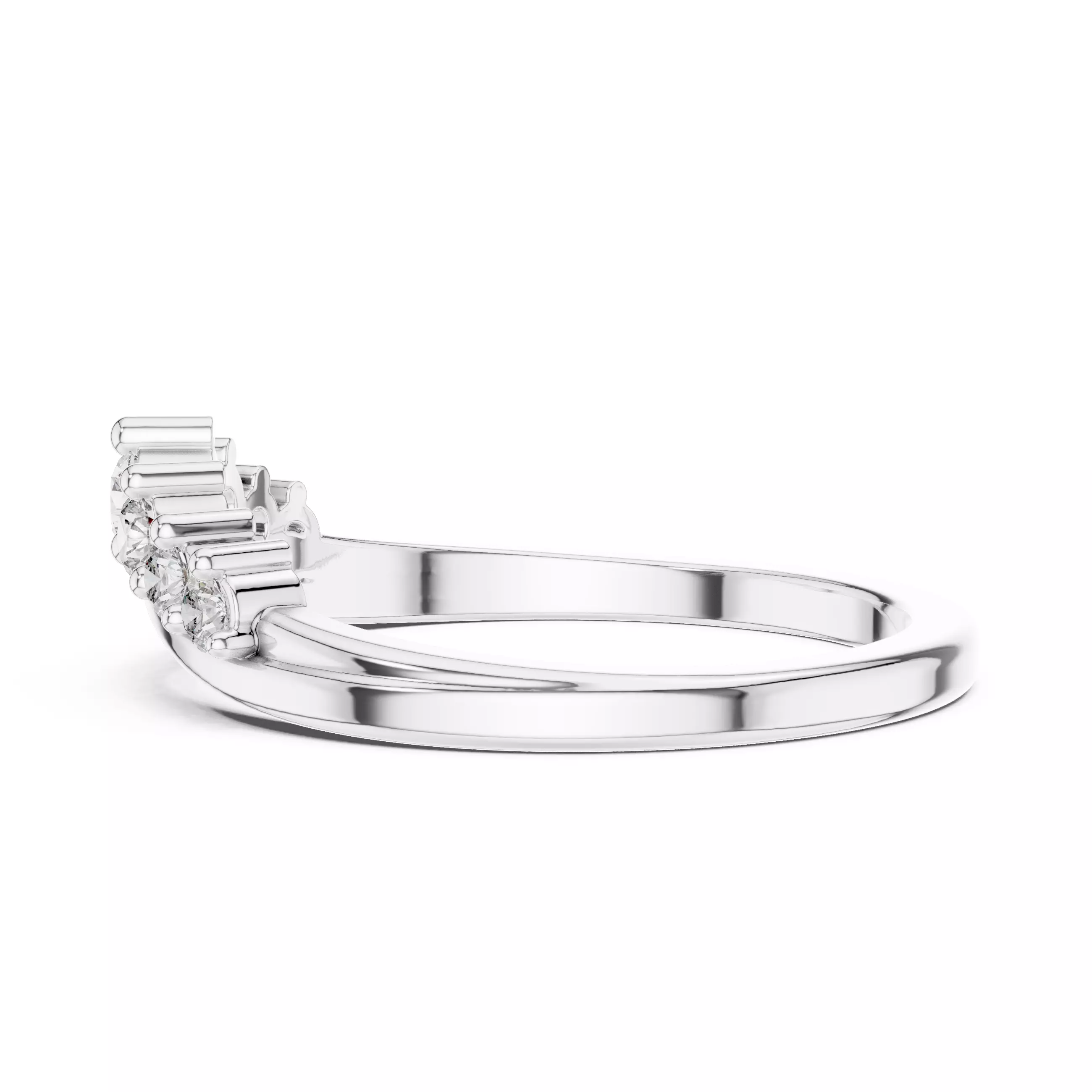 Round Diamond Ring 3D print model_2
