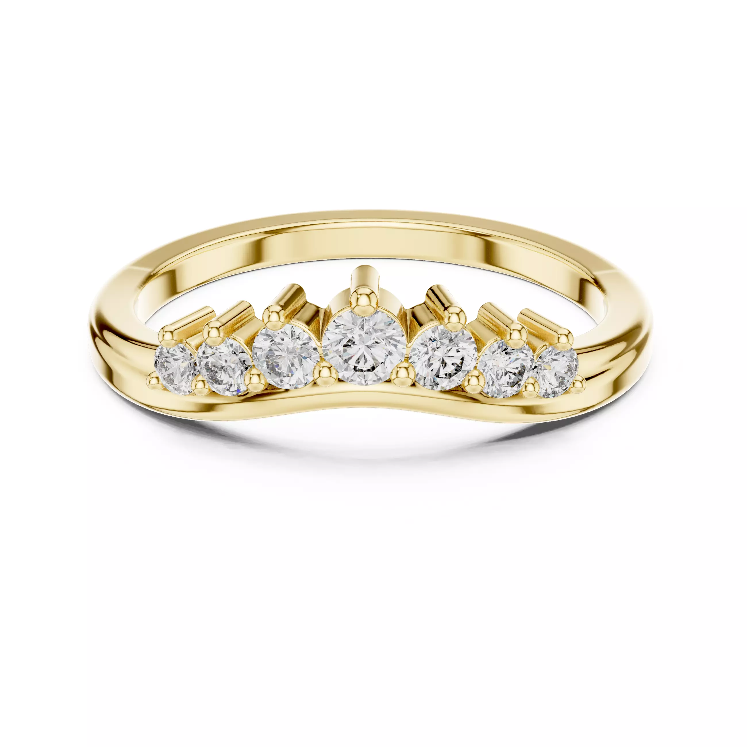 Round Diamond Ring 3D print model_5