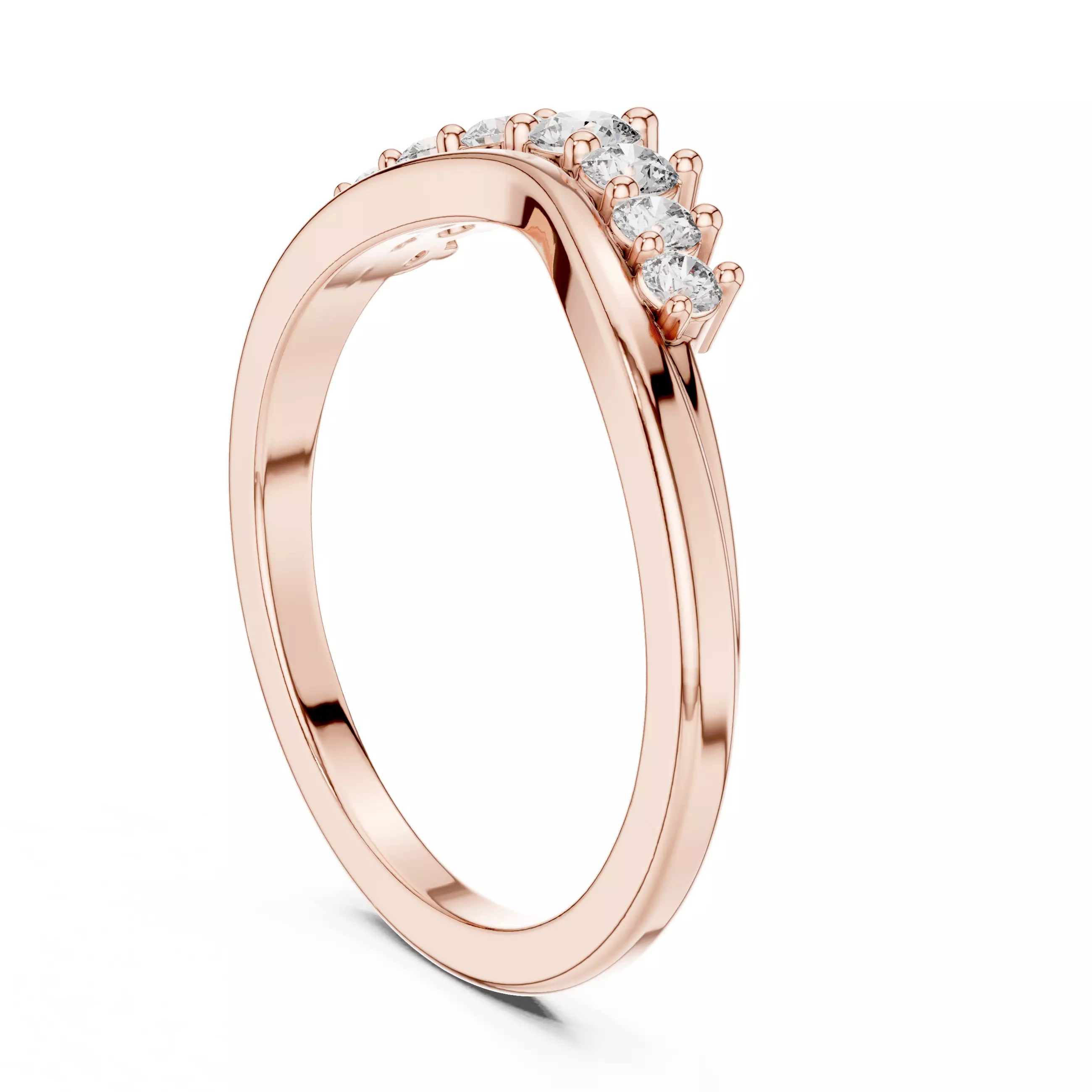 Round Diamond Ring 3D print model_8