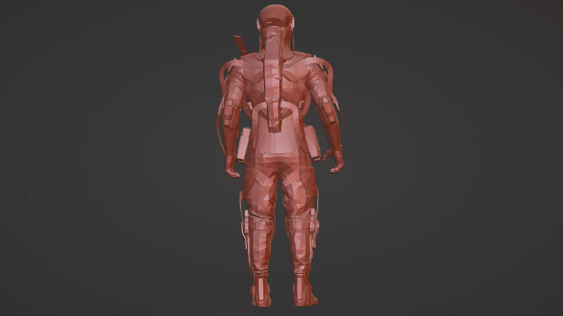 Heavy Combat Mech 3D Model Rigged for Game Engines Animation 3D model_17
