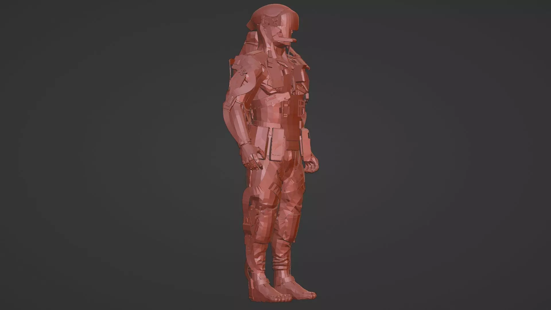 Heavy Combat Mech 3D Model Rigged for Game Engines Animation 3D model_19