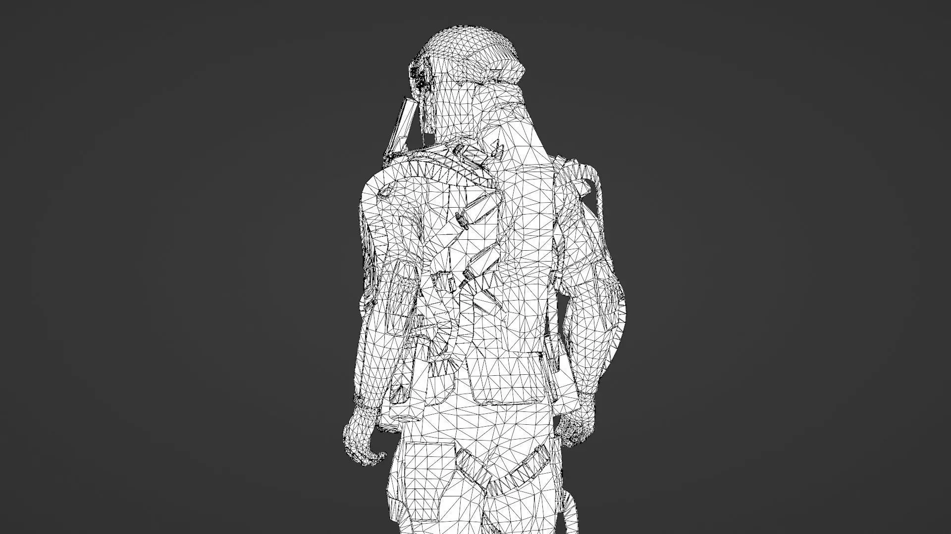 Heavy Combat Mech 3D Model Rigged for Game Engines Animation 3D model_34