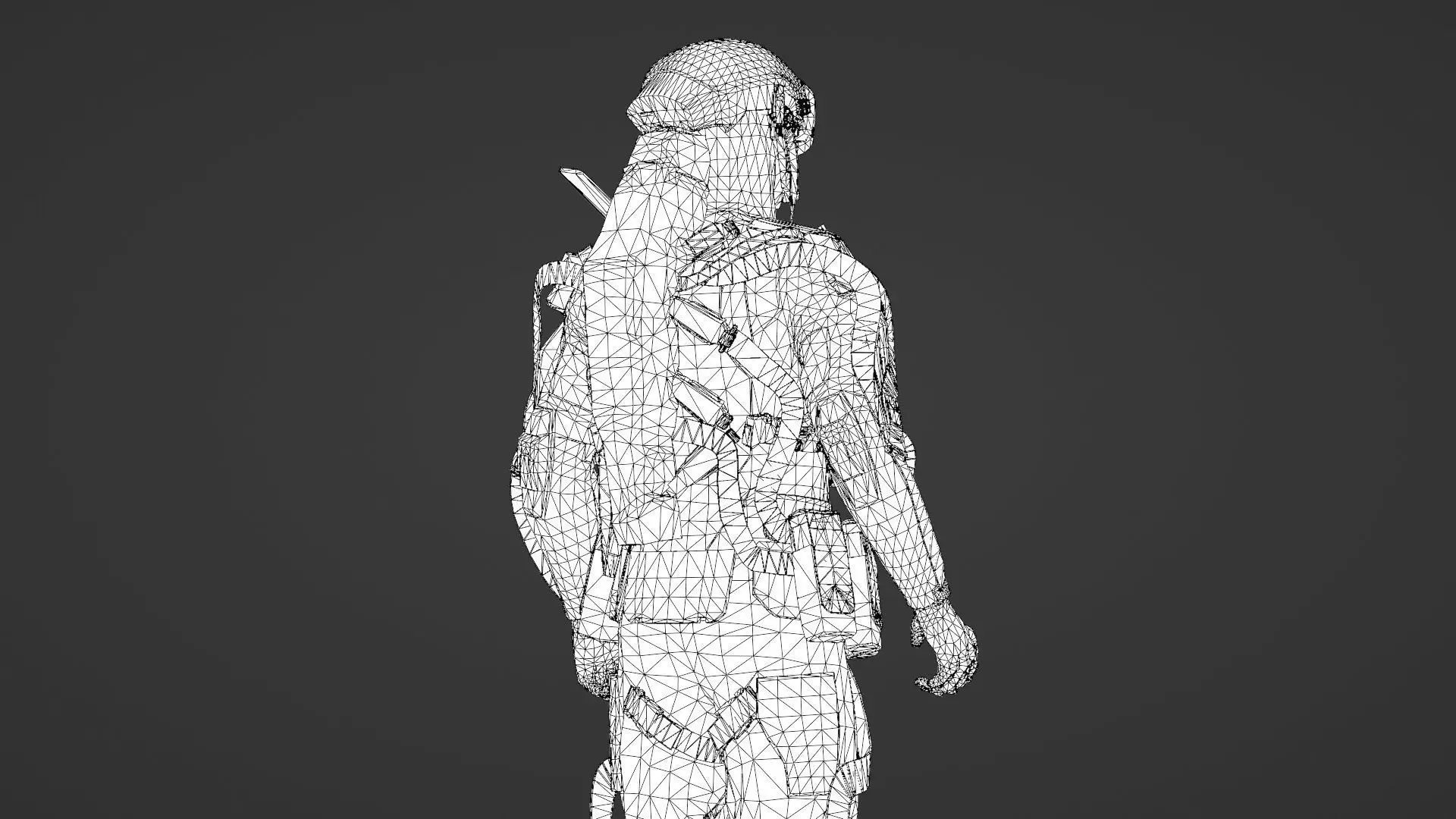 Heavy Combat Mech 3D Model Rigged for Game Engines Animation 3D model_25