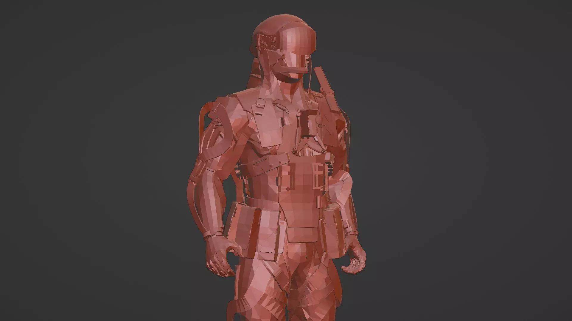 Heavy Combat Mech 3D Model Rigged for Game Engines Animation 3D model_20