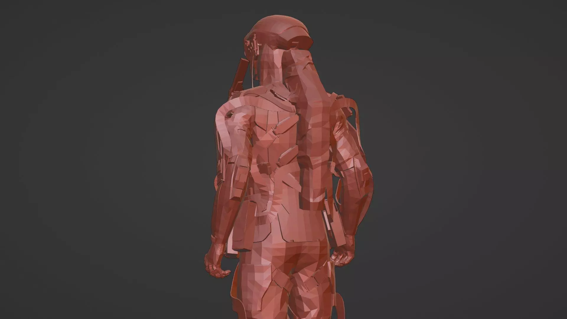 Heavy Combat Mech 3D Model Rigged for Game Engines Animation 3D model_22