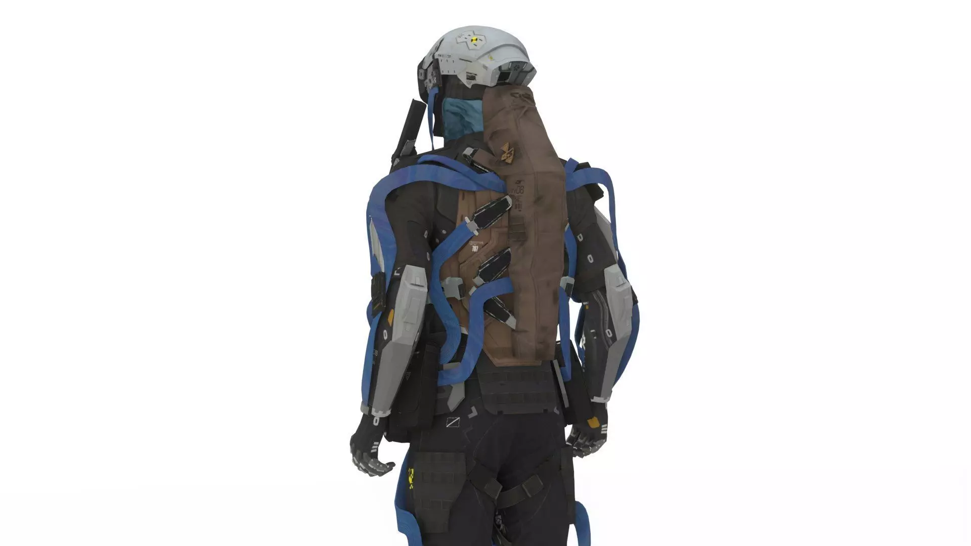 Heavy Combat Mech 3D Model Rigged for Game Engines Animation 3D model_8