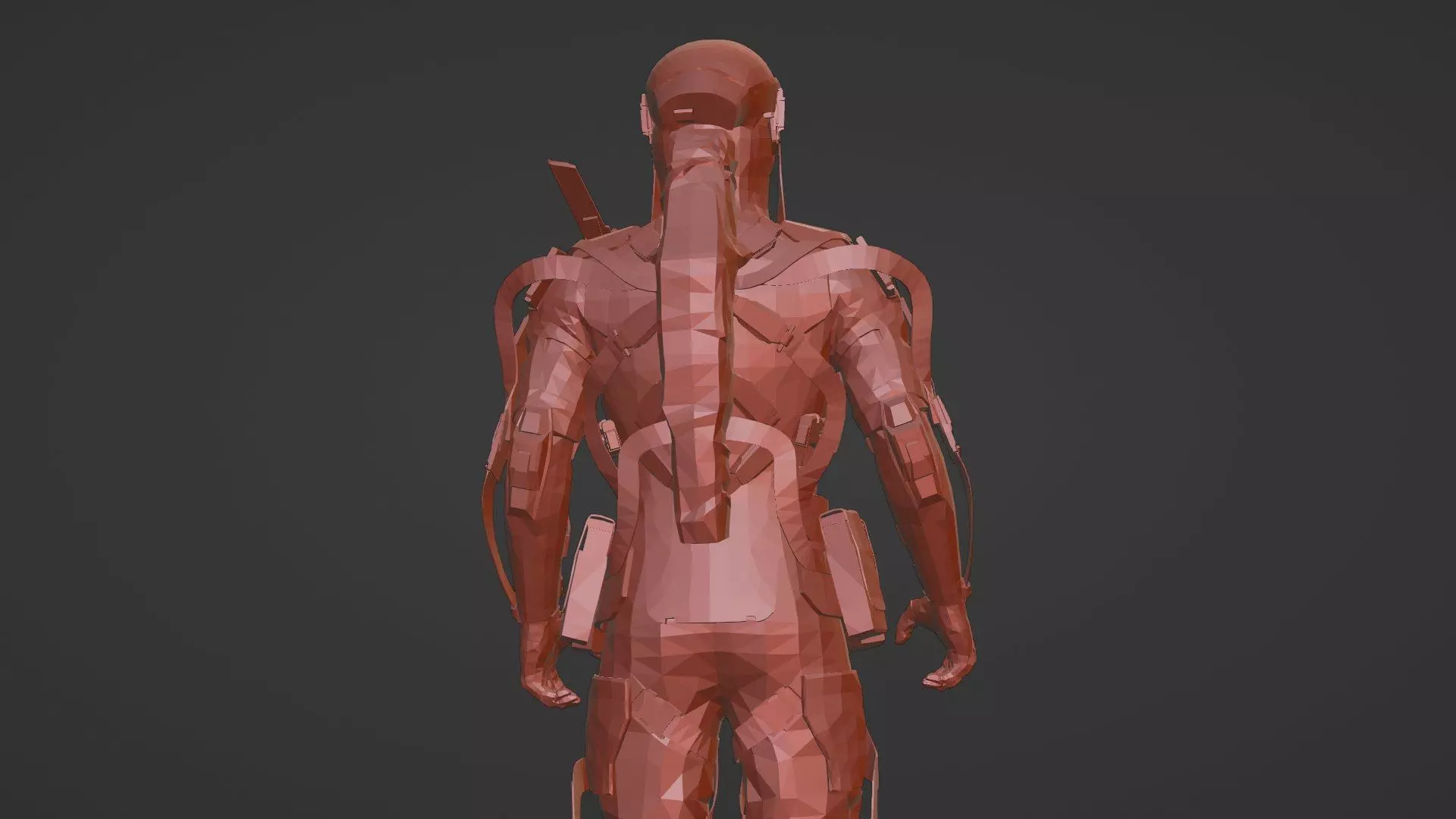 Heavy Combat Mech 3D Model Rigged for Game Engines Animation 3D model_23