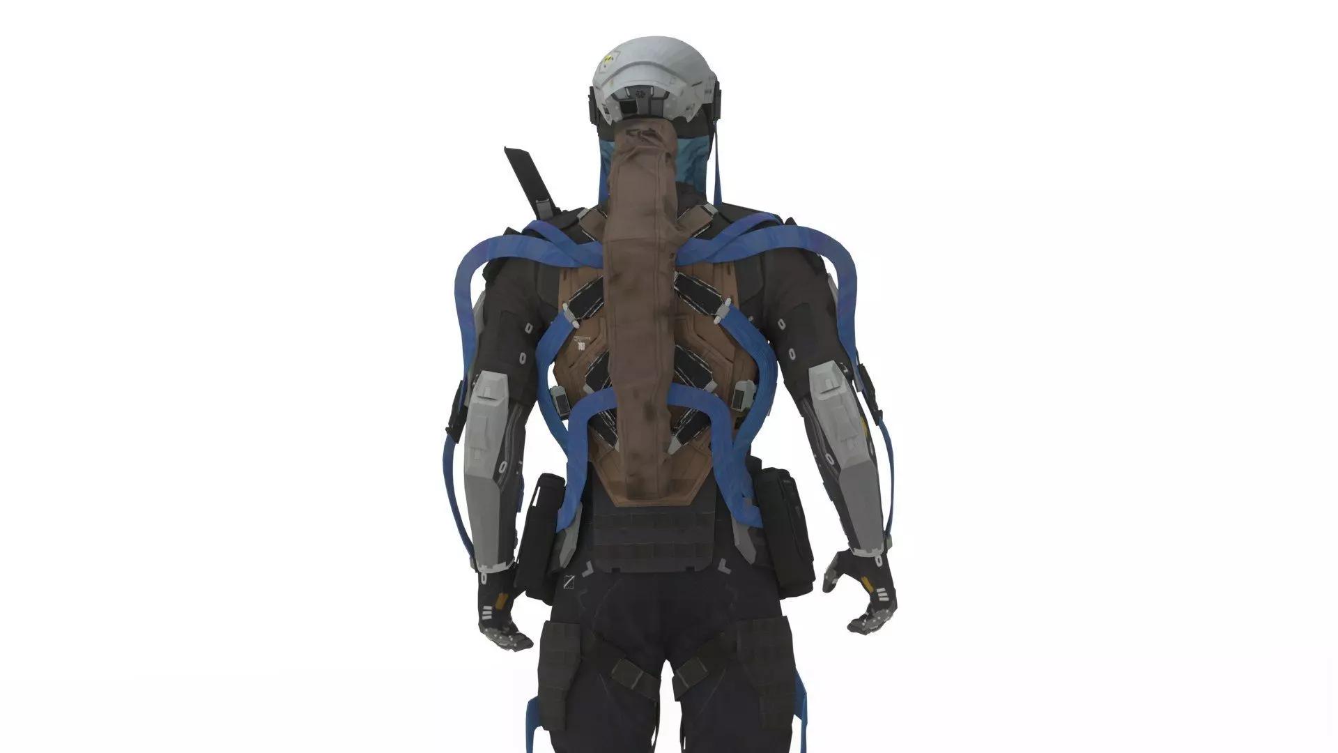 Heavy Combat Mech 3D Model Rigged for Game Engines Animation 3D model_9