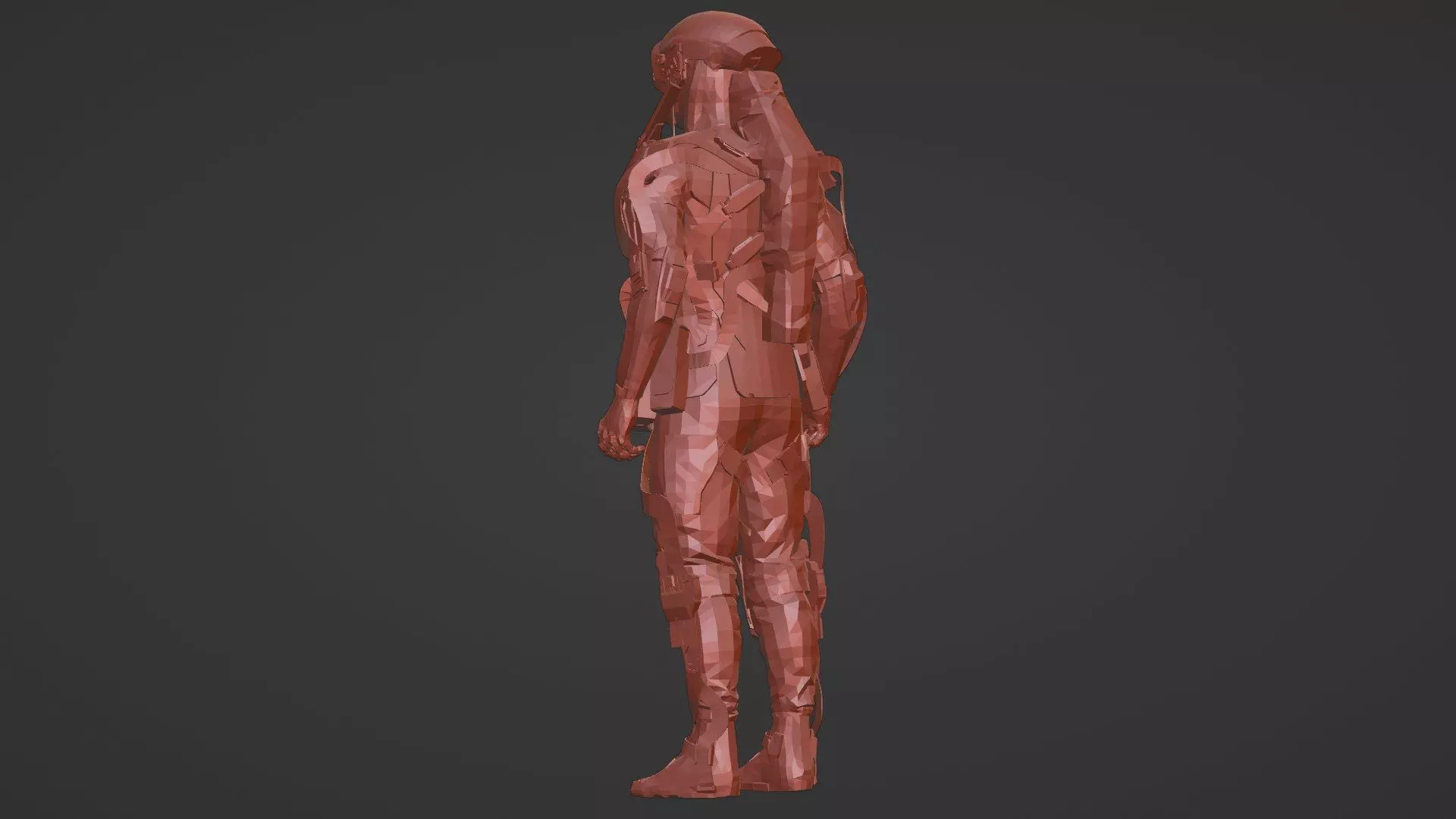 Heavy Combat Mech 3D Model Rigged for Game Engines Animation 3D model_16