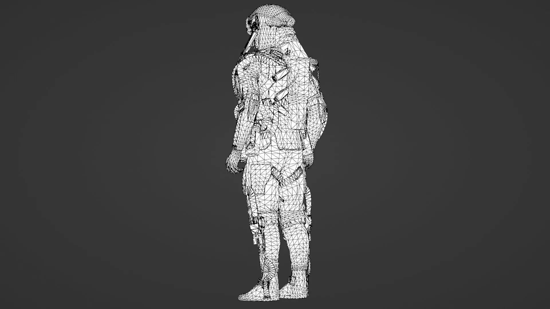 Heavy Combat Mech 3D Model Rigged for Game Engines Animation 3D model_28