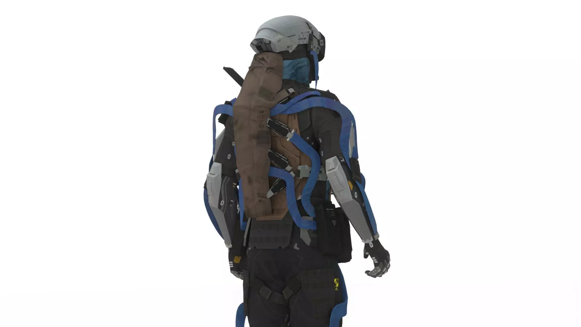 Heavy Combat Mech 3D Model Rigged for Game Engines Animation 3D model_10