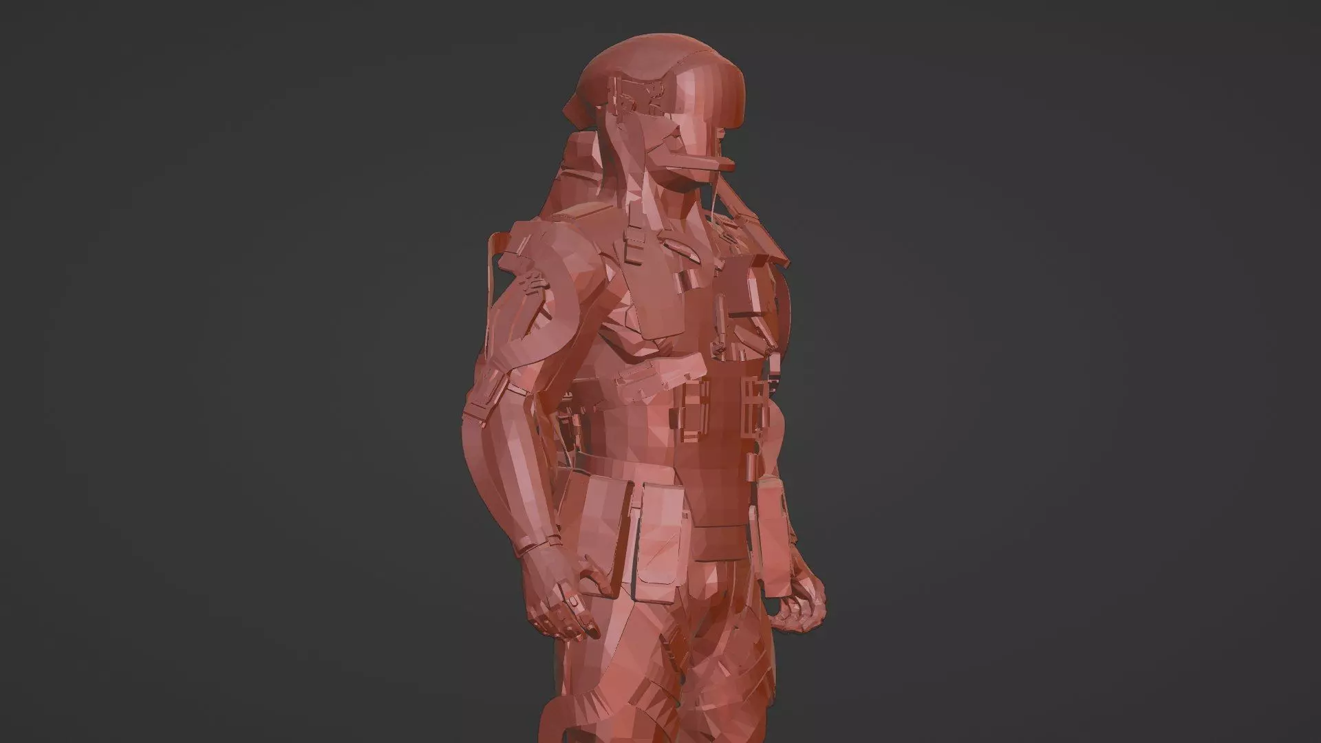 Heavy Combat Mech 3D Model Rigged for Game Engines Animation 3D model_14