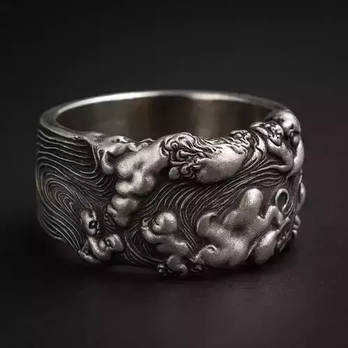 Japanese Waves Ring