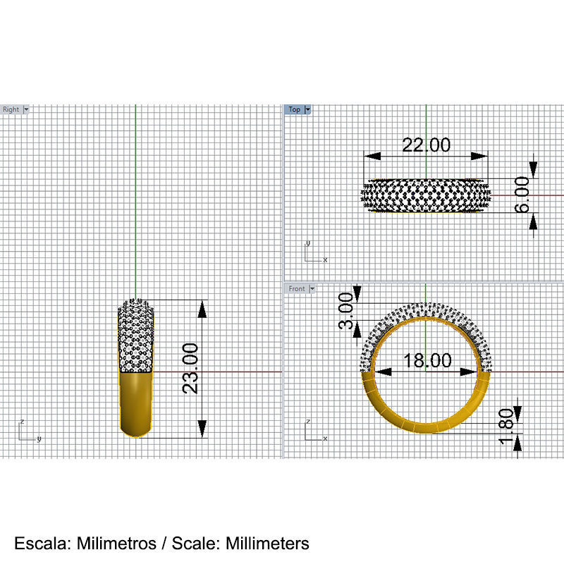 RINGS ALLURE SMALL 3D print model_7