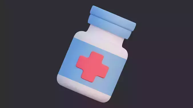 Low Poly Medicine Bottle