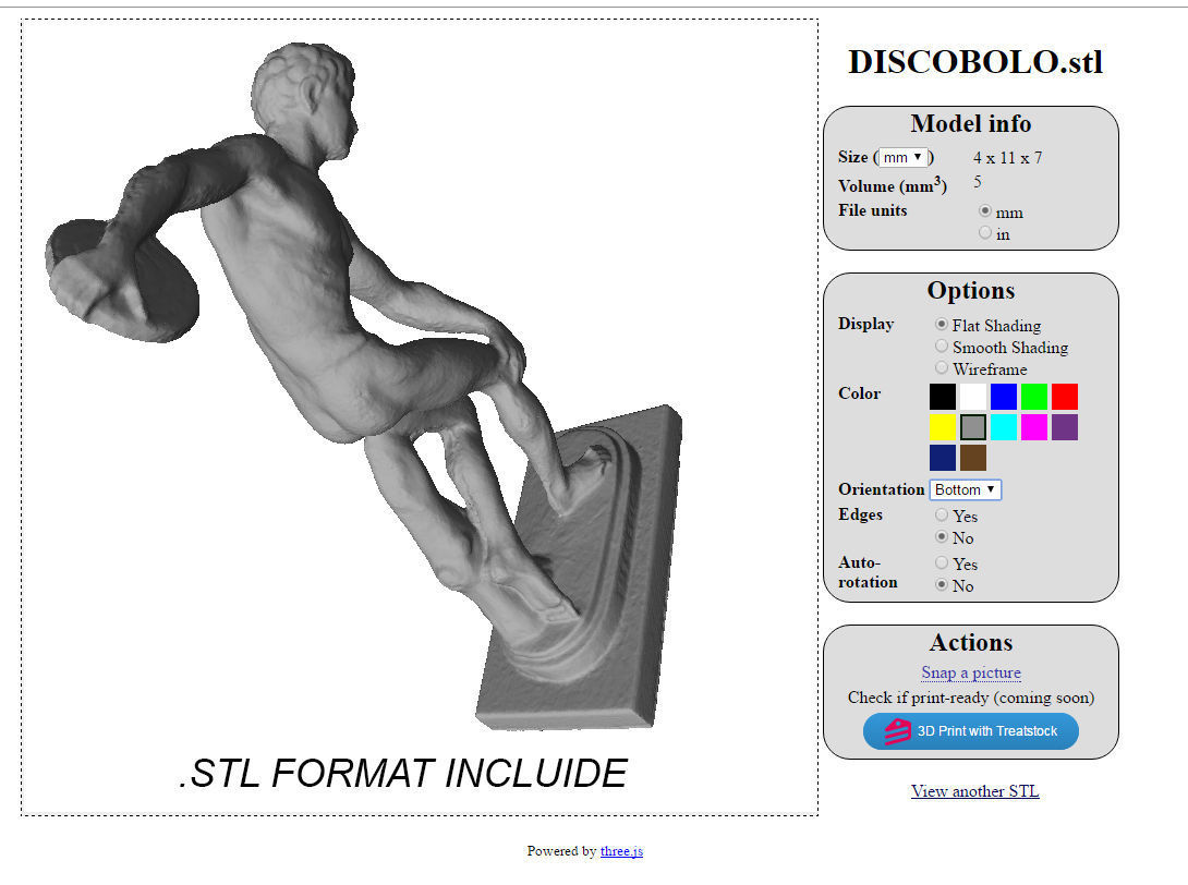 The Discobolus of Myron Low-poly 3D model_15