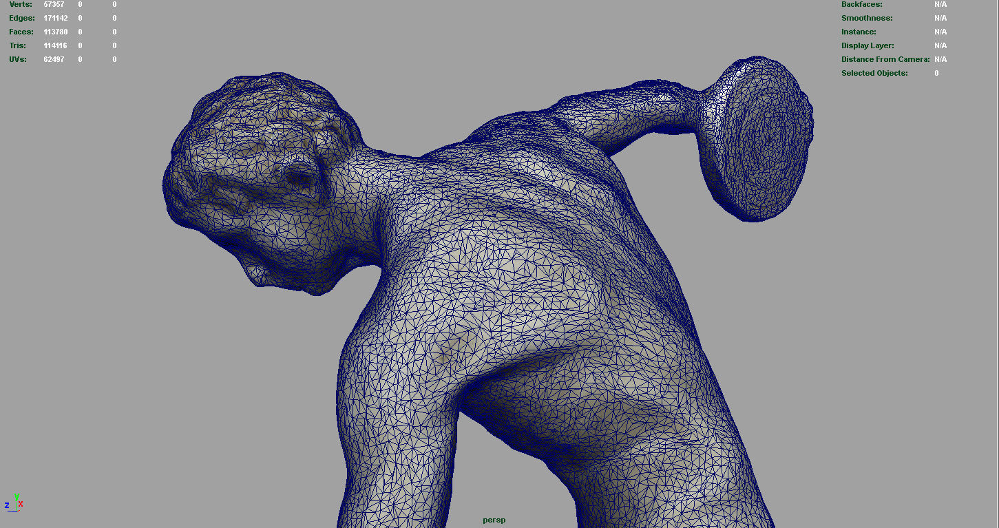 The Discobolus of Myron Low-poly 3D model_14