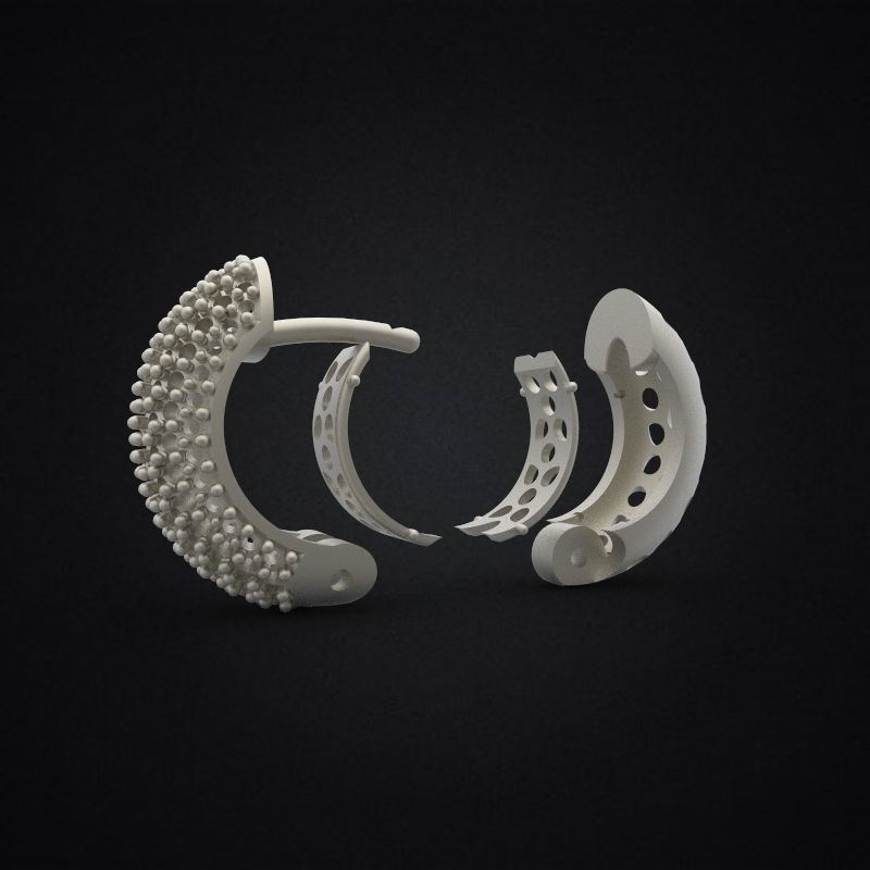 EARRINGS ALLURE SMALL 3D print model_3