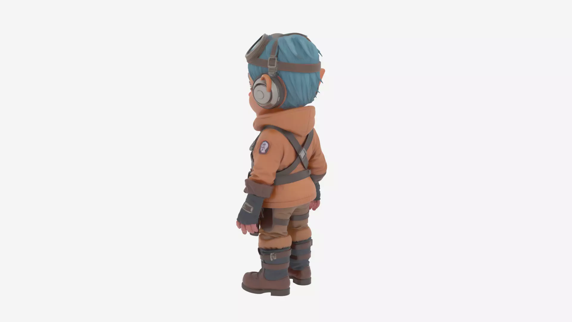 Detailed Daring Gnome Pilot World of Style 3D Model 3D model_5