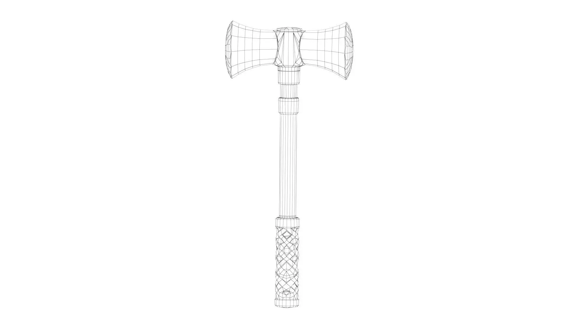 Stylized Medieval Hammer Low-poly 3D model_5