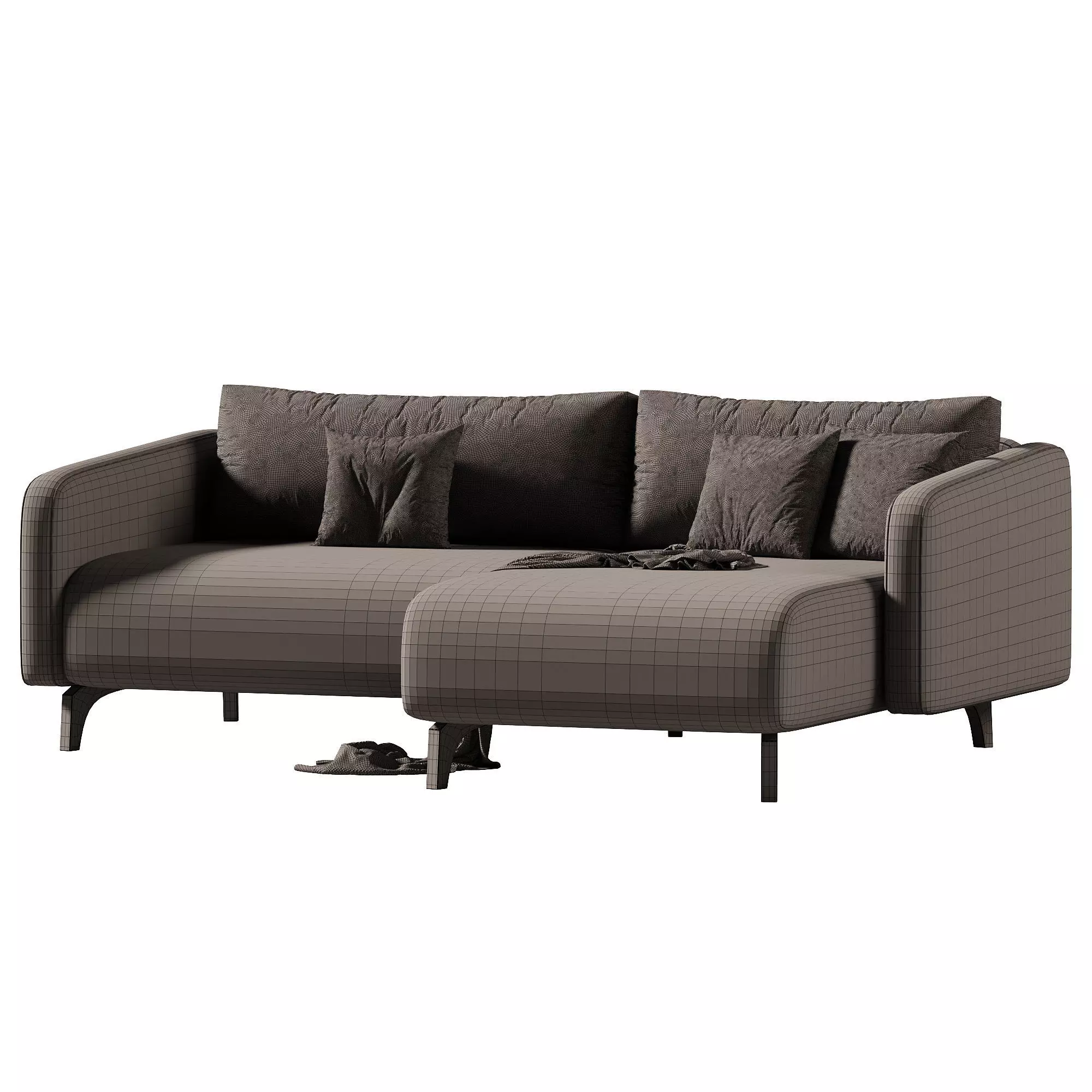 Lieri Sofa Low-poly 3D model_2