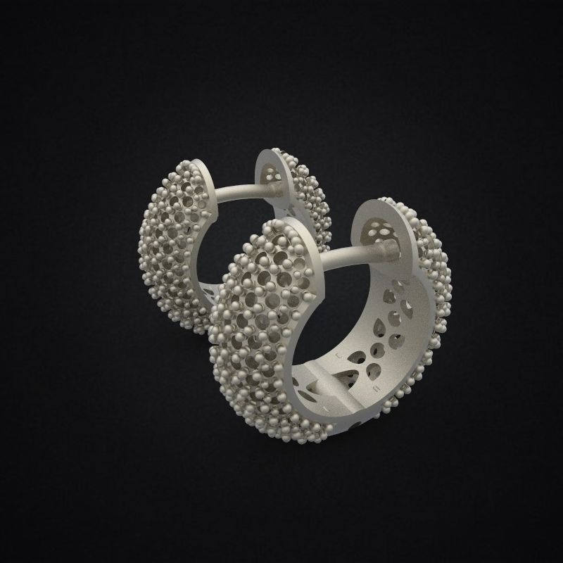 EARRINGS ALLURE SMALL DOUBLE 3D print model_3
