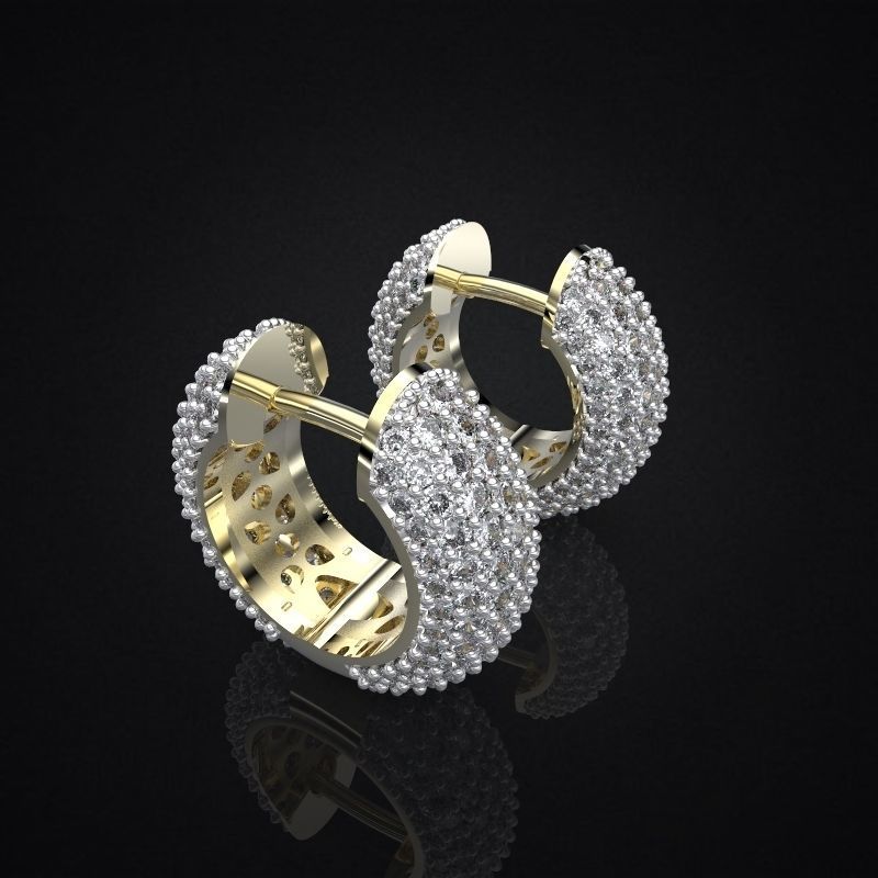 EARRINGS ALLURE SMALL DOUBLE 3D print model_1