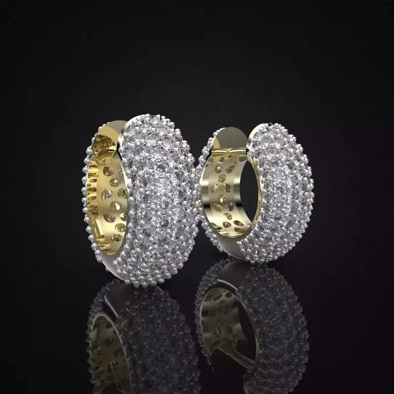 EARRINGS ALLURE SMALL DOUBLE 3D print model_0