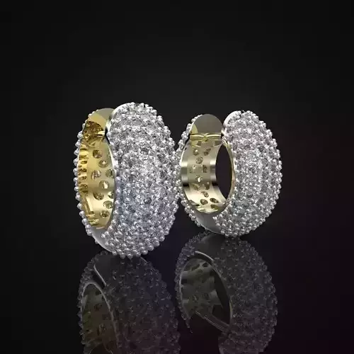 EARRINGS ALLURE SMALL DOUBLE 3D print model