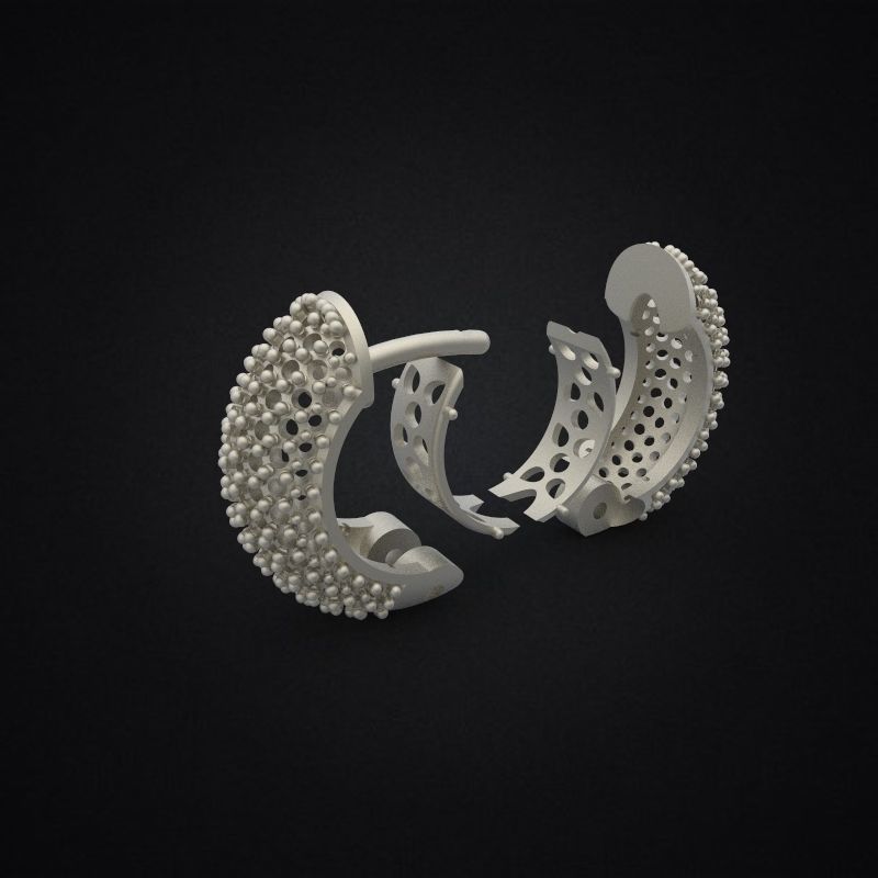 EARRINGS ALLURE SMALL DOUBLE 3D print model_5