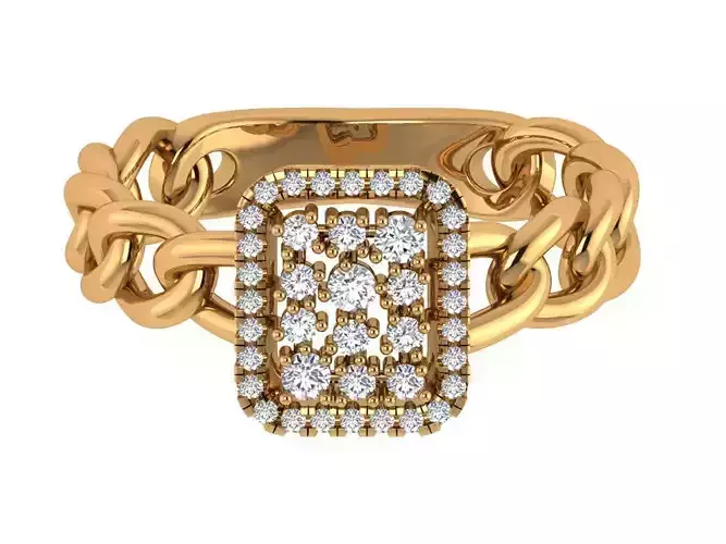 Cuban Diamond Ring