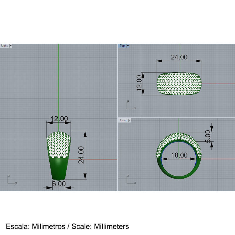 RINGS ALLURE MEDIUM 3D print model_5