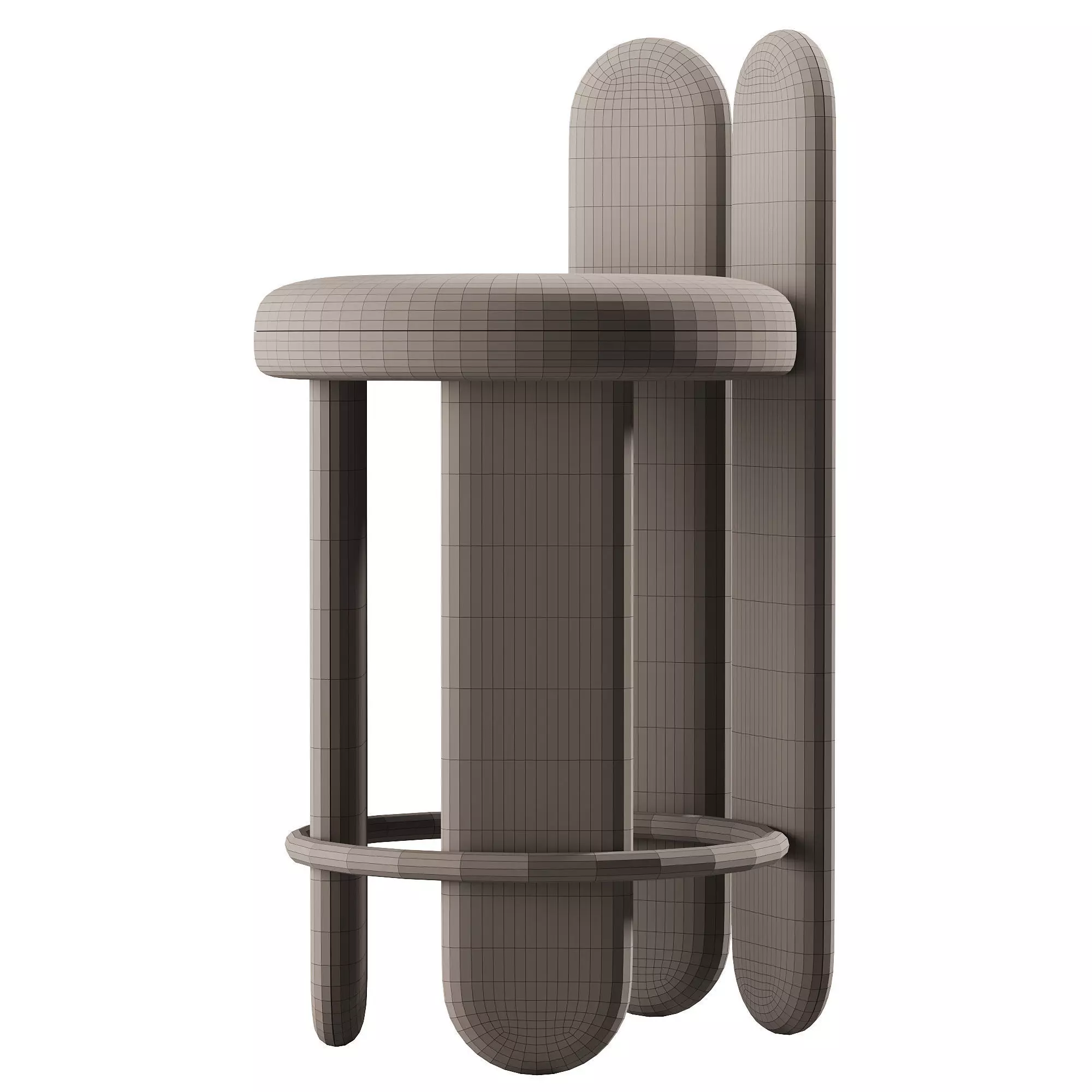 glazy bar stool by royal stranger Low-poly 3D model_4