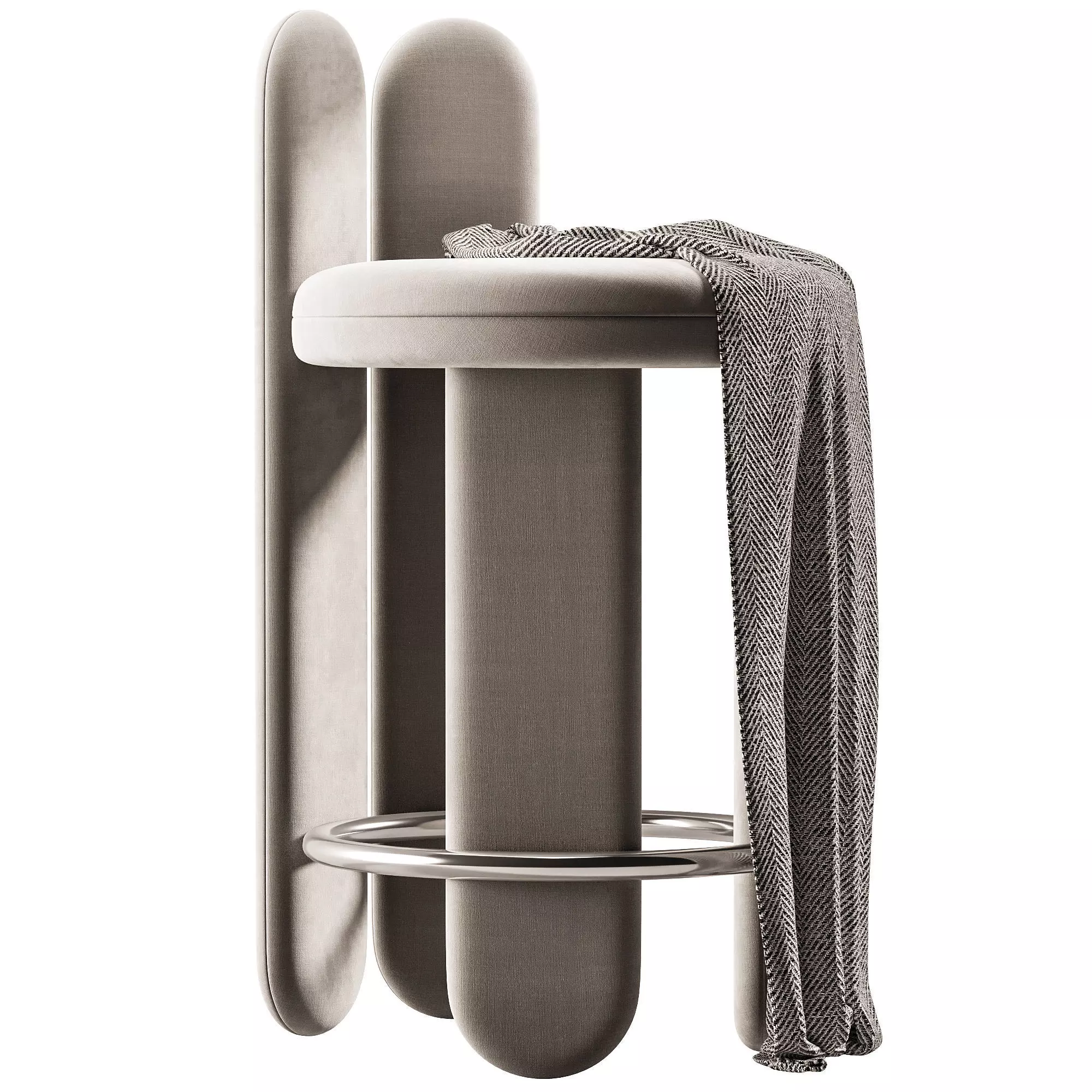 glazy bar stool by royal stranger Low-poly 3D model_1