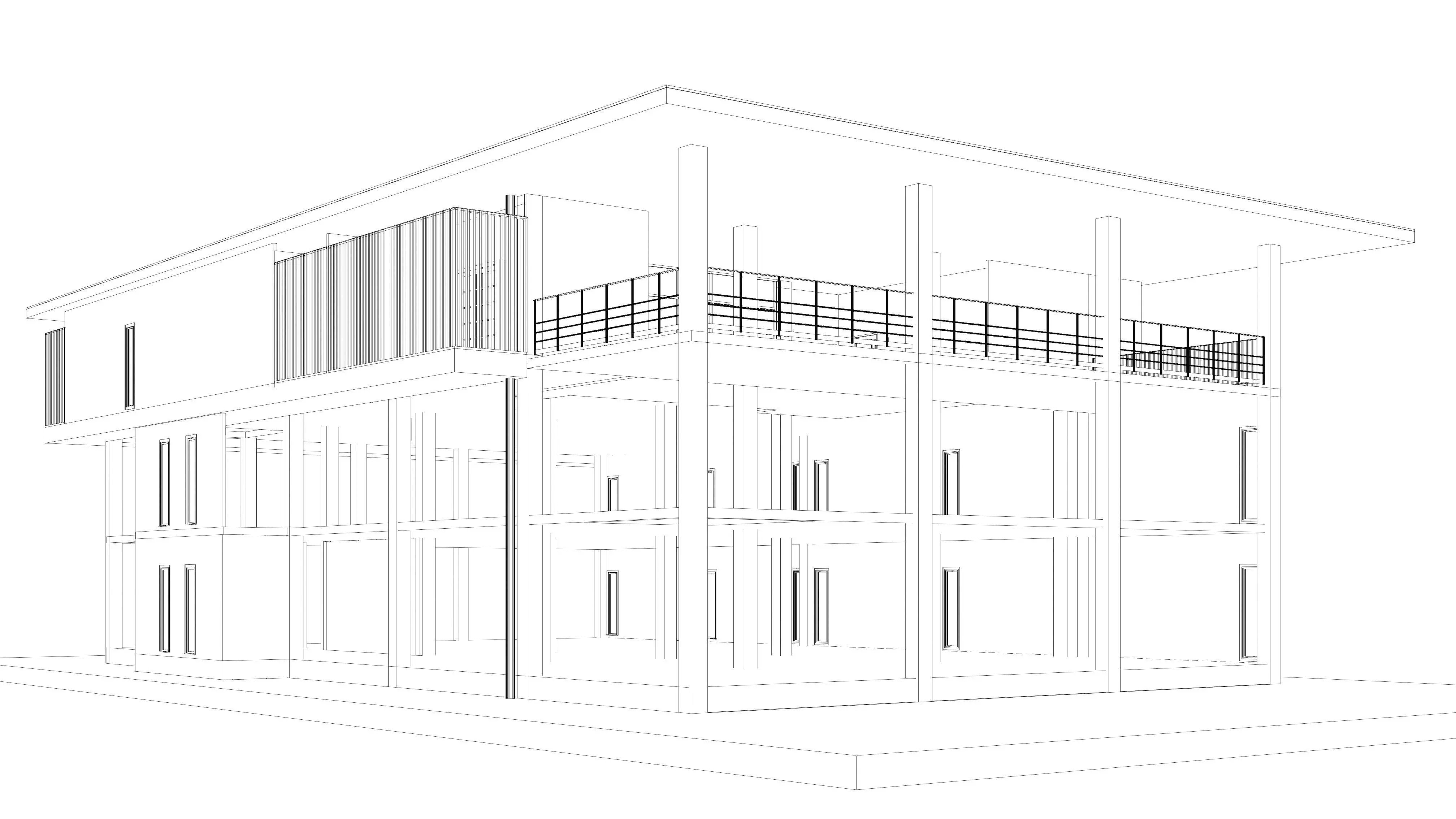 Home office in structure 25-52 3D model_7