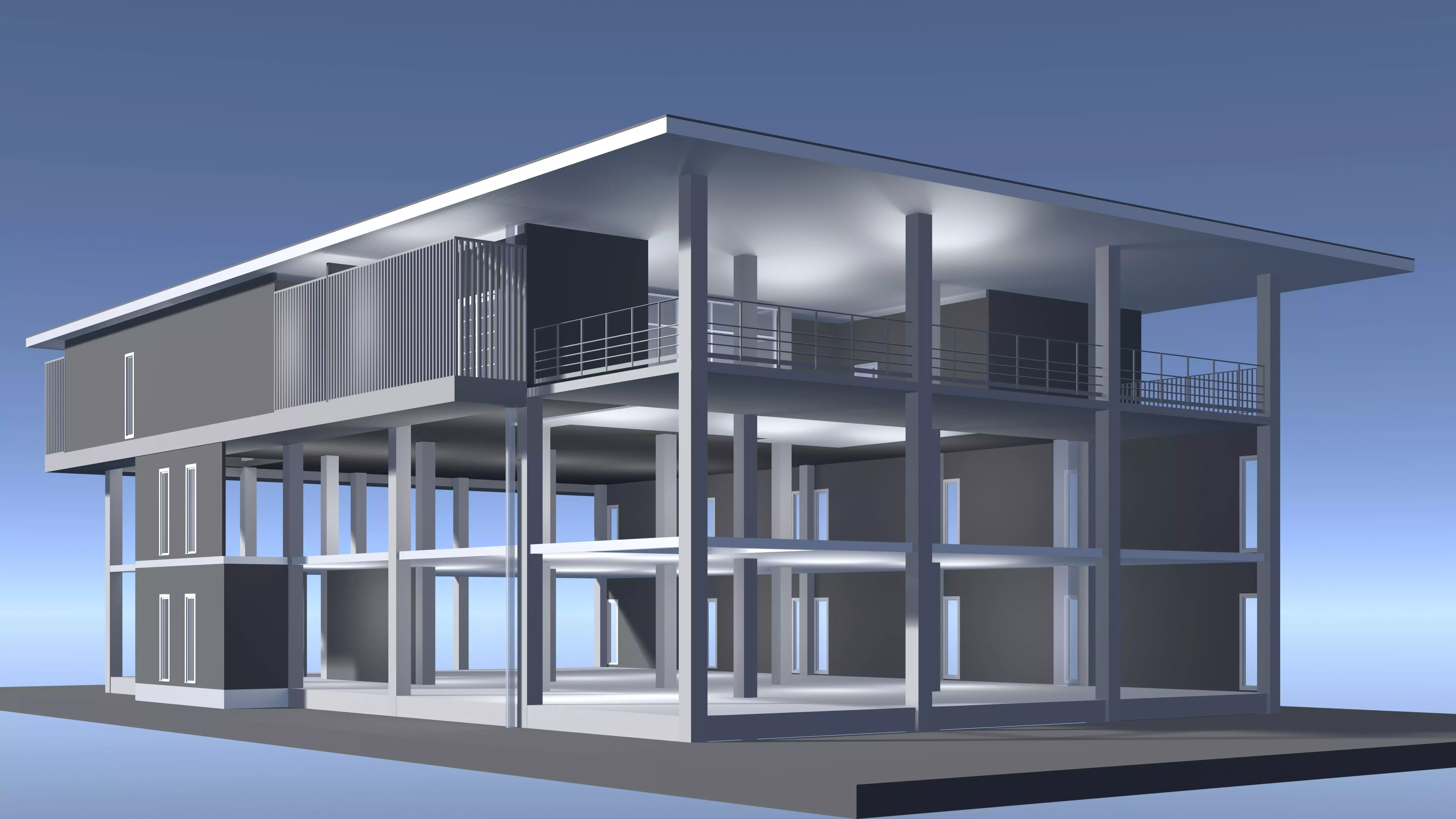 Home office in structure 25-52 3D model_2