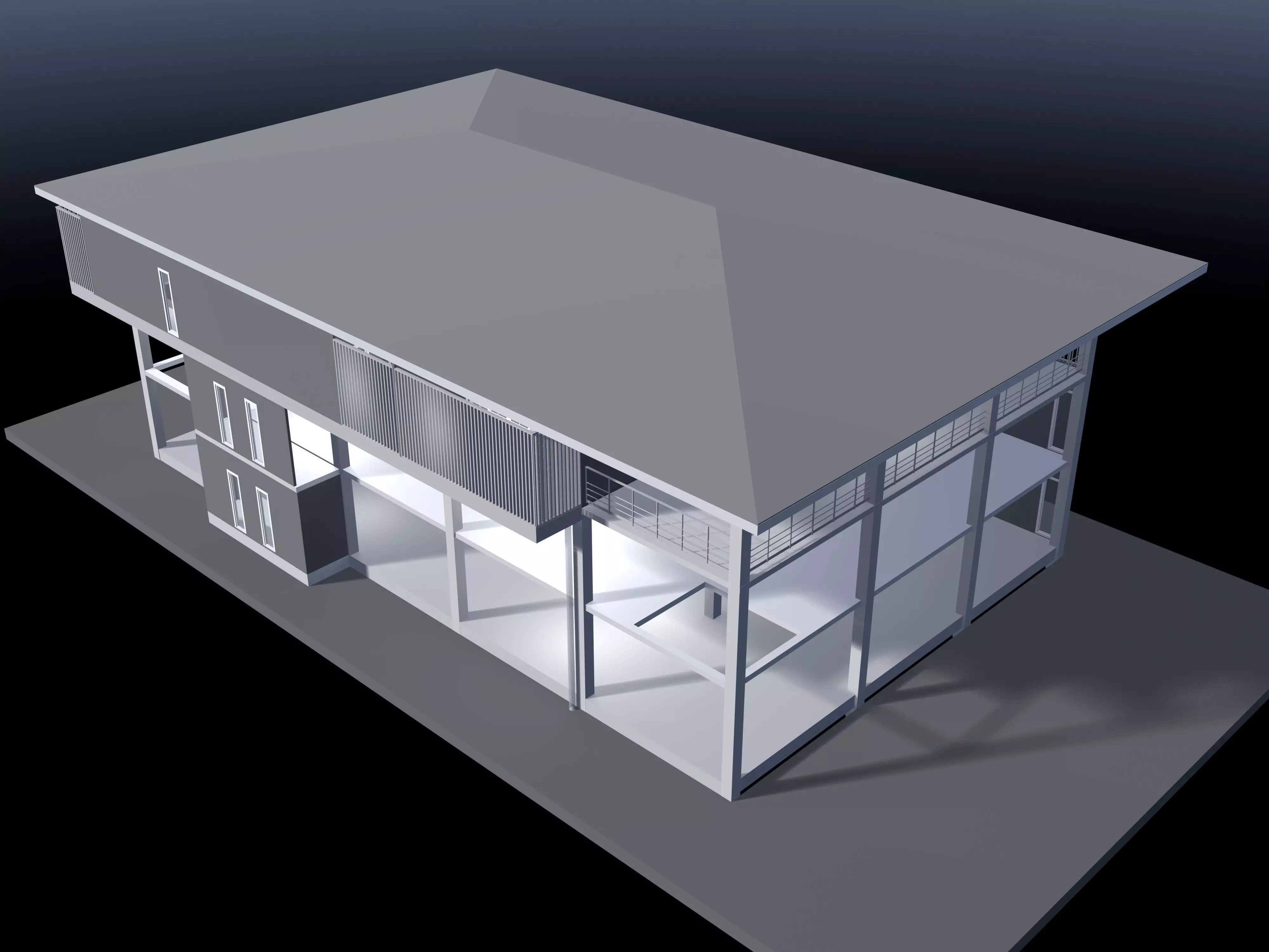 Home office in structure 25-52 3D model_4