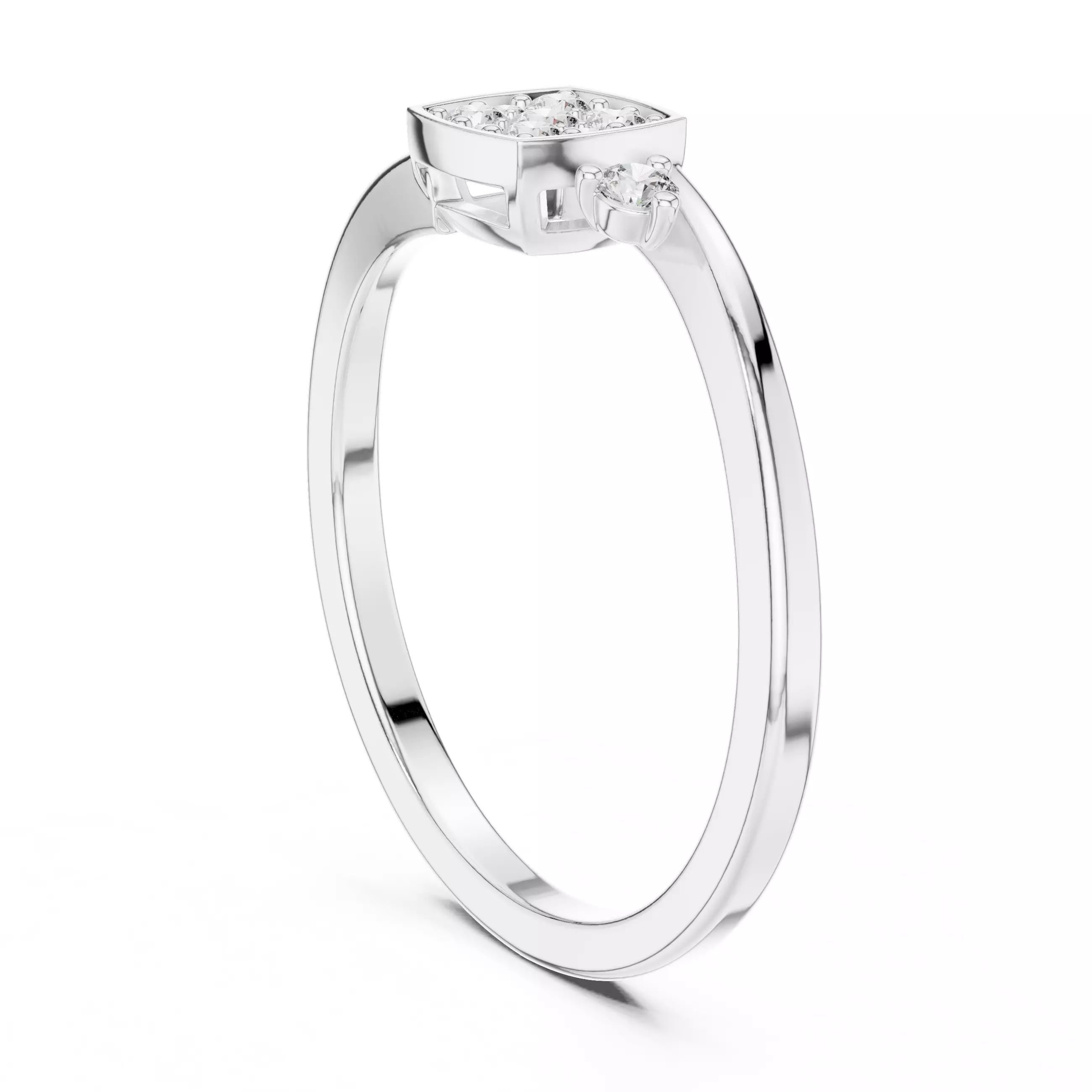 Round Diamond Ring 3D print model_10