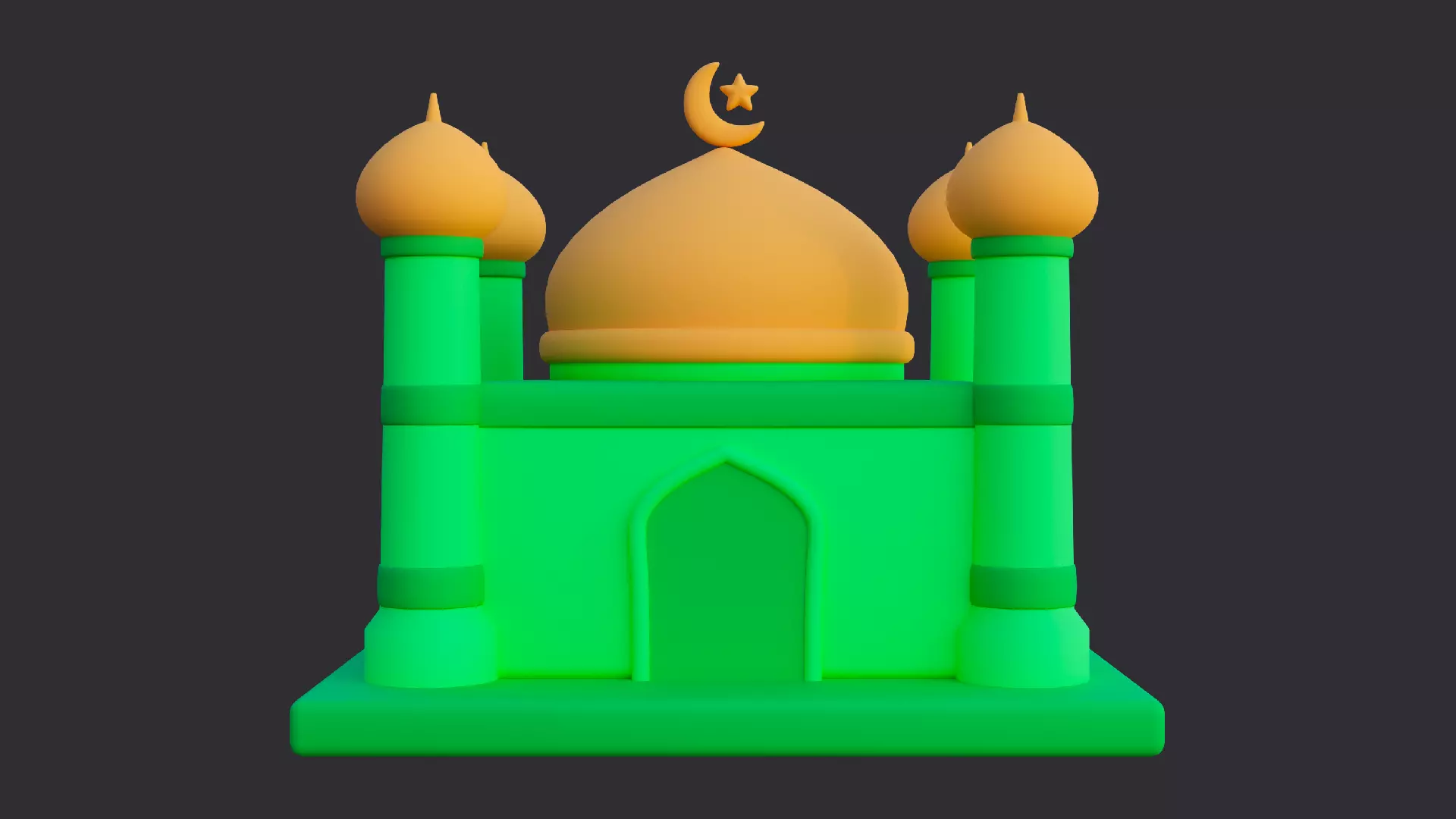 Low Poly Ramadhan Asset Pack 3D model_8
