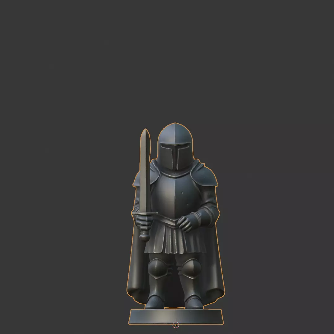 Chess Set Medieval 3D Print Model 3D print model_34