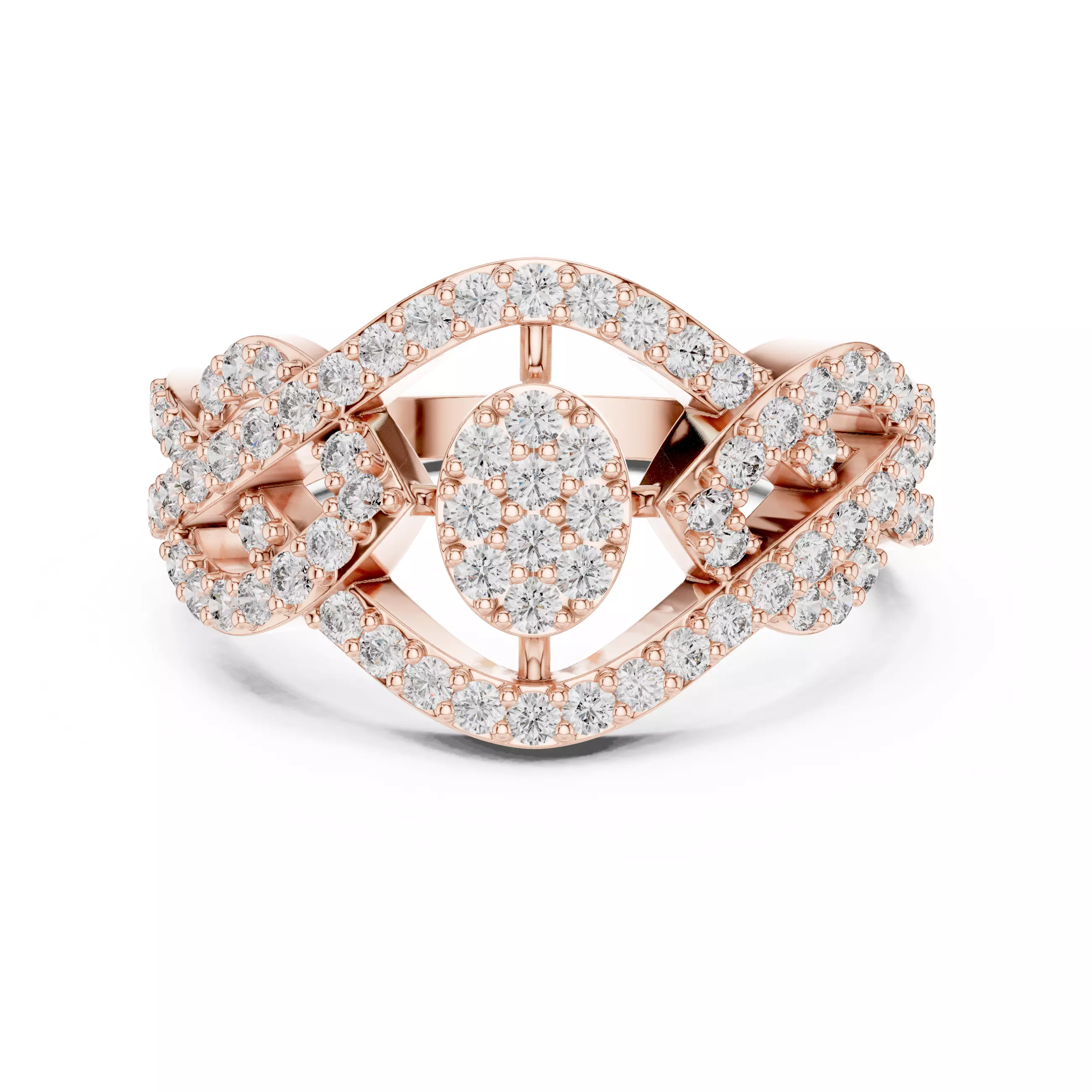 Round Diamond Ring 3D print model