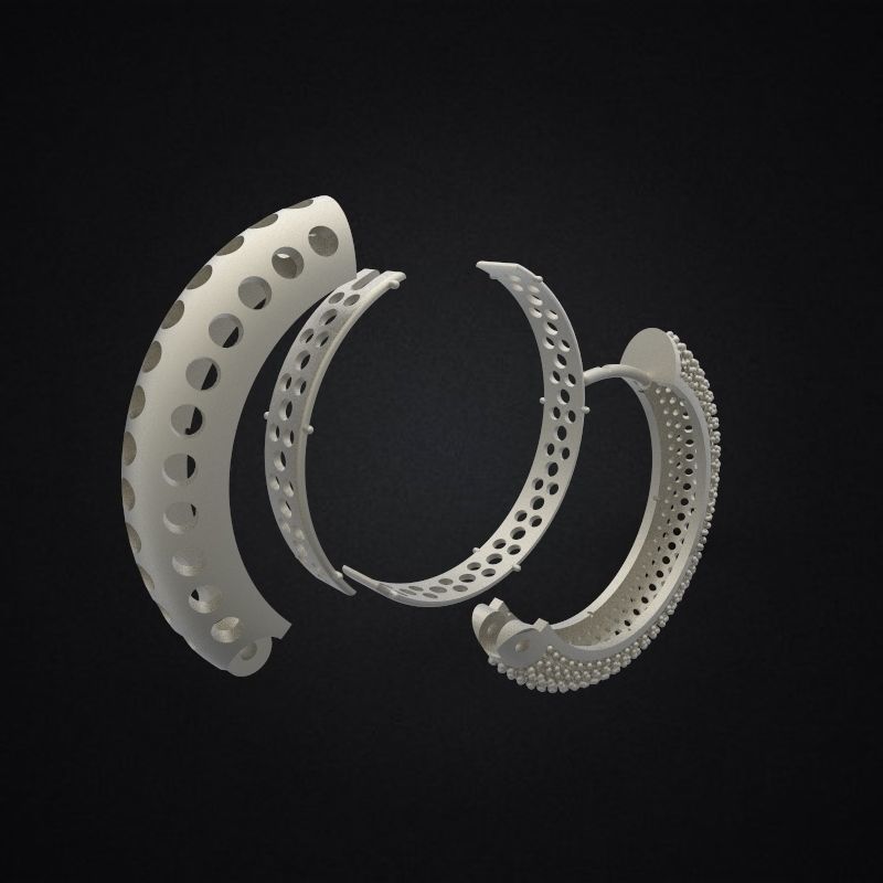 EARRINGS ALLURE MEDIUM 3D print model_6