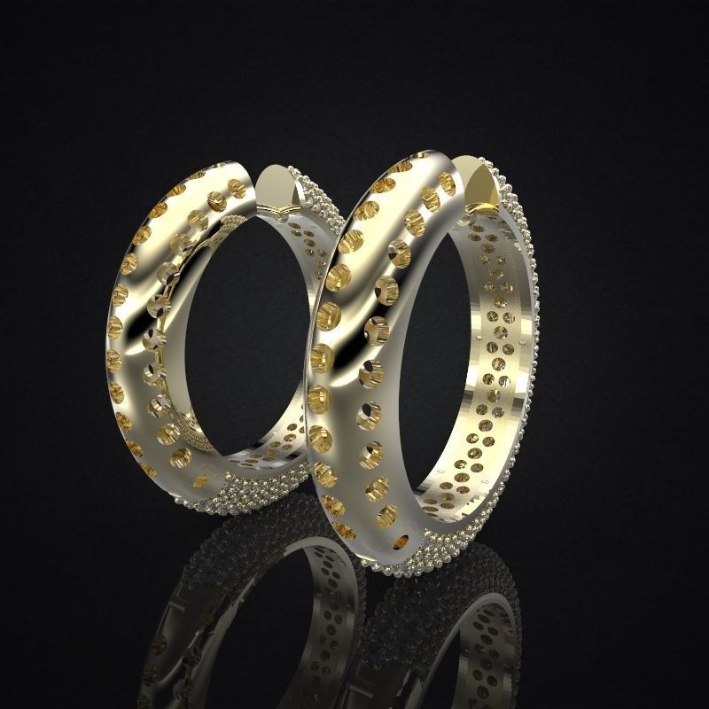 EARRINGS ALLURE MEDIUM 3D print model_3