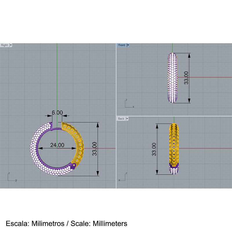 EARRINGS ALLURE MEDIUM 3D print model_7